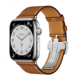 Hermès Apple Watch Strap Single Tour 42 / 44 / 45 / 49 mm Deployment Buckle fauve