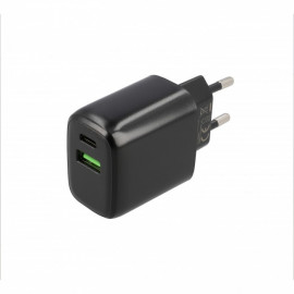 Musthavz Power Delivery oplader 20 Watt met USB-A en USB-C poort zwart