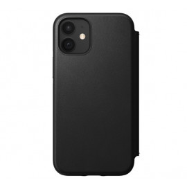 Nomad Rugged Folio Leather Case iPhone 12 Mini zwart