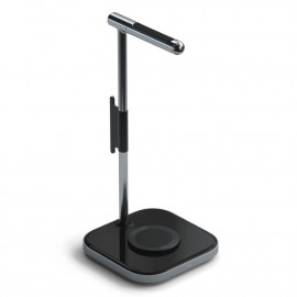 Satechi 2-in-1 Headphone Stand with Wireless Charger space gray