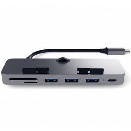 Satechi USB-C Hub Aluminium Clamp Pro grijs