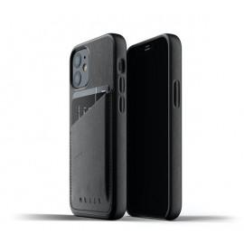 Mujjo Leather Wallet Case iPhone 12 Mini zwart