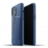 Mujjo Leather Wallet Case iPhone 12 Pro Max blauw