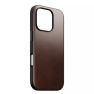Nomad Modern Leather Case iPhone 16 Pro Rustic Brown Horween sticky