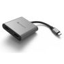 ADAM elements CASA Hub H2 Grey USB-C 3.1 HDMI x2 grijs sticky