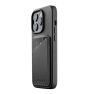 Mujjo Leather Wallet Case iPhone 14 Pro zwart sticky
