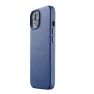Mujjo Leather Case met MagSafe iPhone 13 / 14 blauw sticky