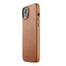 Mujjo Leather Case met MagSafe iPhone 14 / 15 bruin sticky