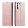Casecentive Leren Wallet case Luxe Samsung Galaxy S21 Plus Róse Gold sticky