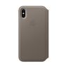 Apple leather folio case iPhone X / XS taupe sticky