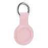 Casecentive volledig siliconen sleutelhanger AirTag case roze sticky