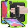 Casecentive Handstrap Pro Hardcase met handvat iPad Pro 12.9" 2022 / 2021 / 2020 / 2018 groen sticky