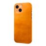 Casecentive Leren Back case iPhone 14 Plus tan sticky