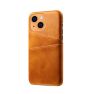 Casecentive Leren Wallet Back case iPhone 13 tan sticky