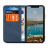 Casecentive Leren Wallet case iPhone XS blauw sticky