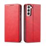 Casecentive Leren Wallet case Luxe Samsung Galaxy S21 rood sticky