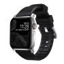 Nomad rugged sport strap Apple Watch 42mm / 44mm / 45mm / 49mm zwart / zilver sticky