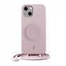 PopSockets PopGrip Case iPhone 14 Plus rose breath sticky