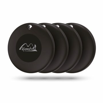 Lifemate Life Tag Duo - werkt met iOS Find My of Android  Find My device - Itemfinder Airtag alternatief - 4-Pack