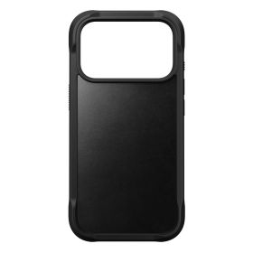 Nomad Rugged Leather Case iPhone 17 Pro Zwart Horween