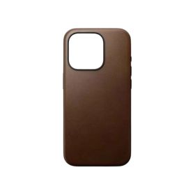 Nomad Modern Leather Case Magsafe iPhone 15 Pro bruin