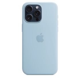 Apple Siliconen MagSafe-hoesje voor iPhone 15 Pro Max Light Blue.