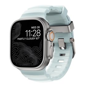 Nomad Rocky Point Band Apple Watch Ultra 46mm / 49mm Icy Blue Glow Connector Natural