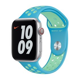 Apple Nike Sport Band Apple Watch 44mm / 45mm / 46mm / 49mm Chlorine Blue / Green Glow