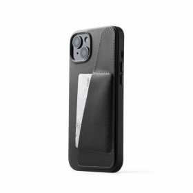 Mujjo Leather Wallet Case With MagSafe iPhone 14 / 15 Plus black