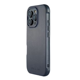 Mujjo Leather Shield Case iPhone 16 Pro blauw