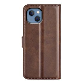 Casecentive Leren Wallet case met sluiting iPhone 14 Pro Max donkerbruin