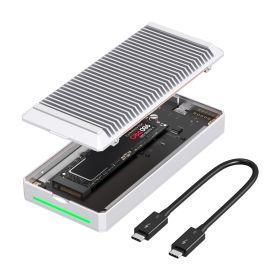 Casecentive M.2 NVMe SSD Enclosure 80Gbps Zilver 