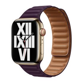 Apple Leather Link Apple Watch M/L 44mm / 45mm / 46mm / 49mm Dark Cherry