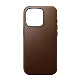 Nomad Modern Leather Case Magsafe iPhone 15 Plus bruin