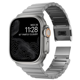 Nomad Titanium Strap V2 Apple Watch 42/44/45/49mm Zilver