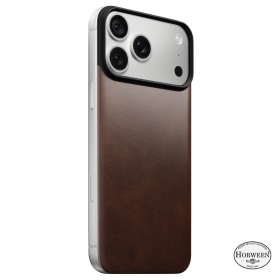 Nomad Magnetic Leather Back Horween MagSafe iPhone 18 Pro Max Rustic Brown