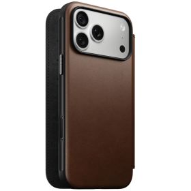 Nomad Modern Camino Leather Folio iPhone 18 Pro Brown
