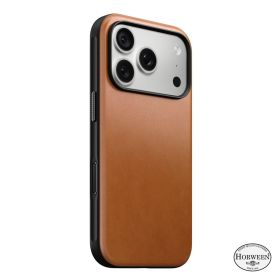 Nomad Modern Leather Case Horween iPhone 18 Pro Saddle