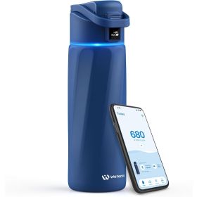 WaterH Boost slimme waterfles 710ml donker blauw