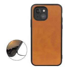 Casecentive Shockproof Leren back case iPhone 13 Mini bruin