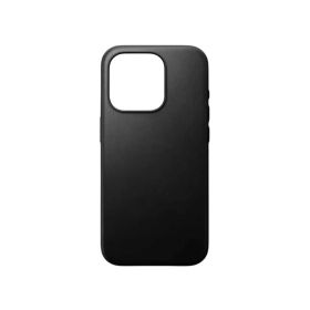 Nomad Modern Leather Case Magsafe iPhone 15 Pro zwart