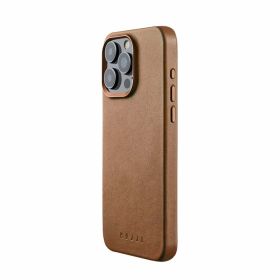 Mujjo Leather Case met MagSafe iPhone 15 Pro Max Bruin