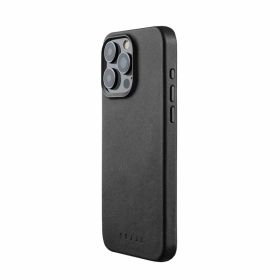 Mujjo Leather Case with MagSafe iPhone 15 Pro Max zwart