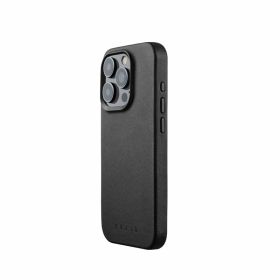 Mujjo Leather Case with MagSafe iPhone 15 Pro zwart