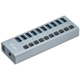 i-Tec USB 3.0 Charging HUB 10 port met externe 48W power adapter