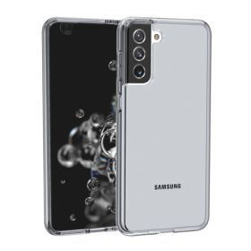 Casecentive Shockproof case Samsung Galaxy S21 Ultra black transparant