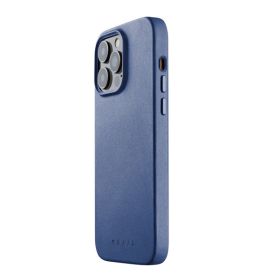 Mujjo Leather Case met MagSafe iPhone 14 / 15 Plus blauw
