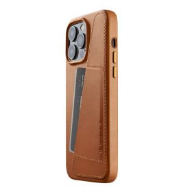 Mujjo Leather Wallet Case iPhone 14 Pro Max bruin
