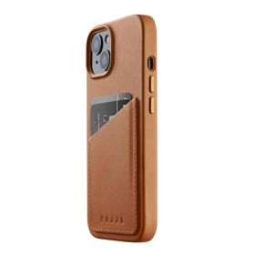 Mujjo Leather Wallet Case iPhone 13 / 14 bruin