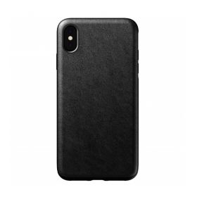 Nomad Rugged Case Leather iPhone XS Max zwart